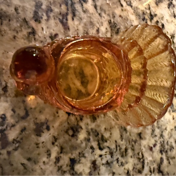 Mosser Glass Amber Vintage Turkey Toothpick Holder. - Picture 5 of 5